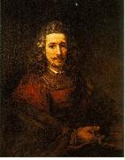 REMBRANDT Harmenszoon van Rijn Man with a Magnifying Glass du Germany oil painting reproduction